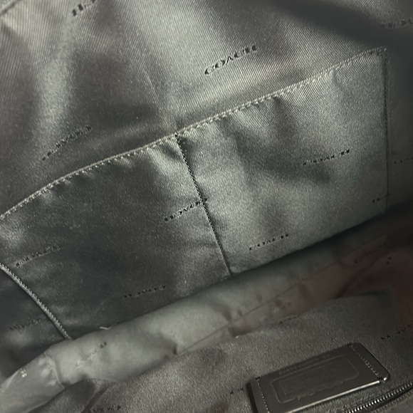 Coach 23592 Grey Pewter charcoal Metallic Taylor Tote - Picture 10 of 14